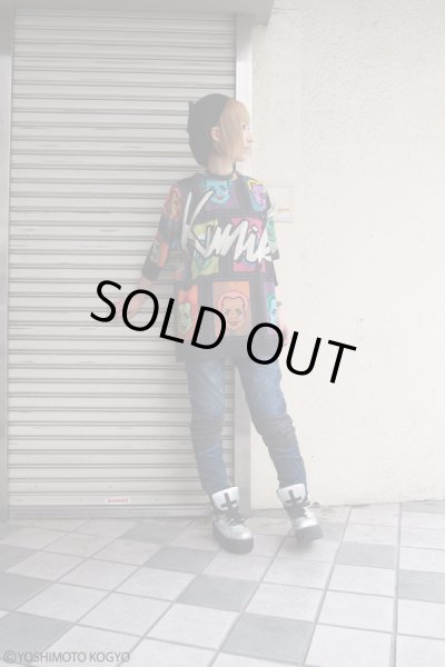 画像9: Sale30%off【野性爆弾・くっきー × ZIG UR IDOL】 "クニコミュージアム" フルプリントカットソー (9)