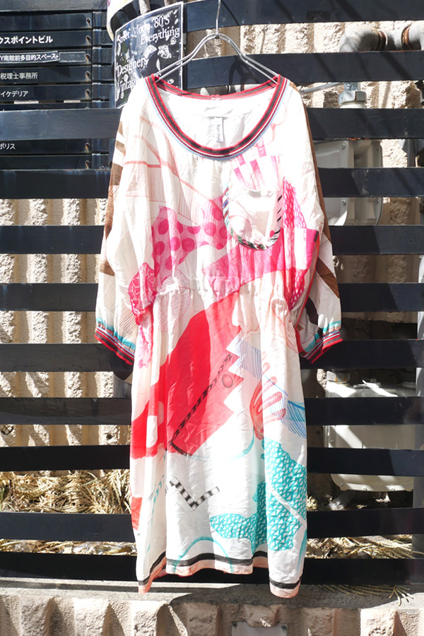 Used Hui Hui グラフィックシルクワンピースカットソー Teknopolice